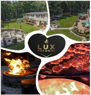 LUX Poconos Fire Pit Game Room Sauna Outdoor Netflix Custom Bar East Stroudsburg